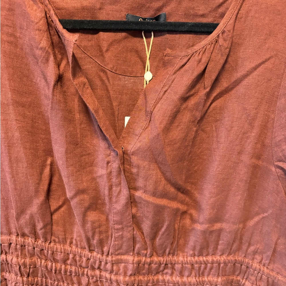 Quince Rust 100% linen Maxi Dress - Picture 4 of 4
